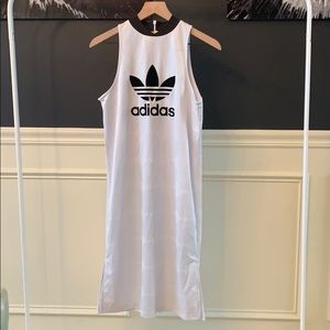 White and black Adidas dress